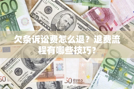 北京欠条诉讼费怎么退？退费流程有哪些技巧？