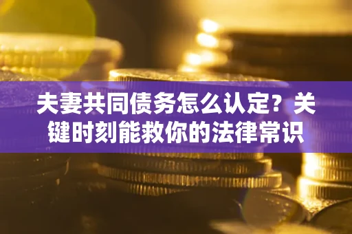 北京夫妻共同债务怎么认定？关键时刻能救你的法律常识